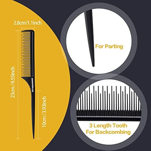3 PCS Rat Tail Combs with Fine Tooth for Braiding,Parting - Image 2