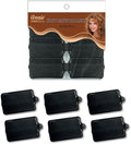 Annie Silky Satin Jumbo Hair Rollers - 6 Pack Black Foam Sponge Curlers for Heatless Curls - Soft Sleep Styler Pillow Rollers for All Hair Types, Prevents Breakage & Frizz (1.5 Inch Diameter) by AnnieInternational