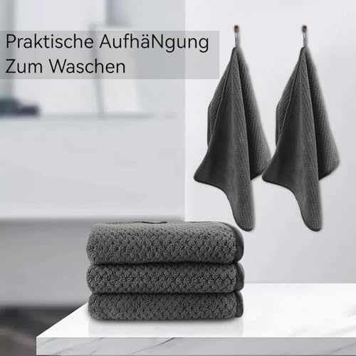 KinHwa Bathroom Hand Towels, Microfiber Face Towels, 11x20 Inch, 6 Pack - Image 7