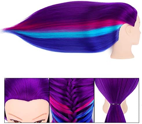 Mannequin Head with Hair, TopDirect 29" Training Head Hair Mannequin Manikin Head Cosmetology Doll Head Practice Styling Hairdressing Training Braiding Heads with Clamp Holder and Tool Set - Image 7