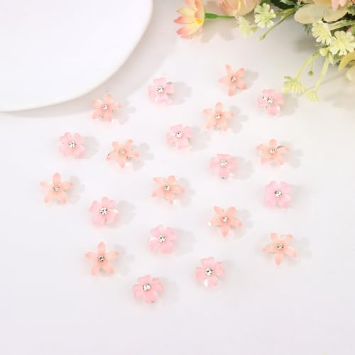 Light Pink Mini Flower Hair Clips Cute&Wedding Hair Accessories - Image 5