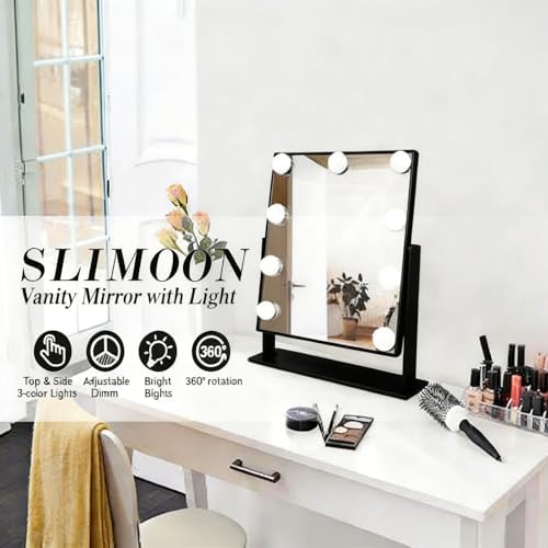 Makeup Vanity Mirror with Lights,10X, Black 13.77"x 11.81" - Image 7