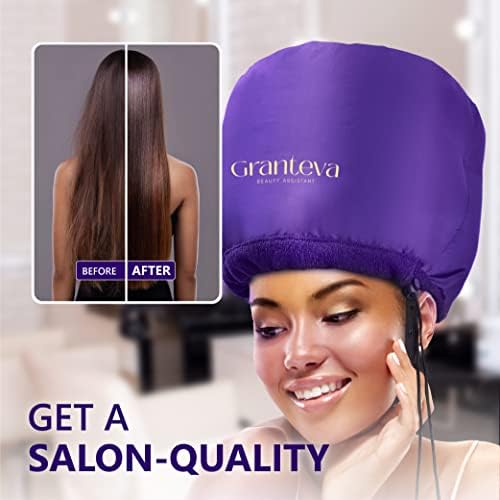 Bonnet Hair Dryer w/A Headband Integrated that Reduces Heat Around Ears & Neck - Hair Dryer Diffuser Cap for Hair Dryer Curly Hair, Speeds Up Drying Time, Deep Conditioning at Home - Set of 2 - Image 5