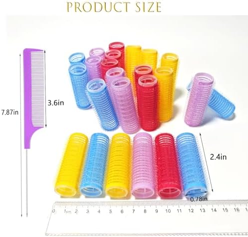 ZMD 36PCS Self Grip Small Hair Curlers, Heatless Roller with Comb Hair Roller for Blowout Salon Hairdressing Home Curlers DIY Styles for Women Medium Short Thin Hair (0.8Inch) - Image 2