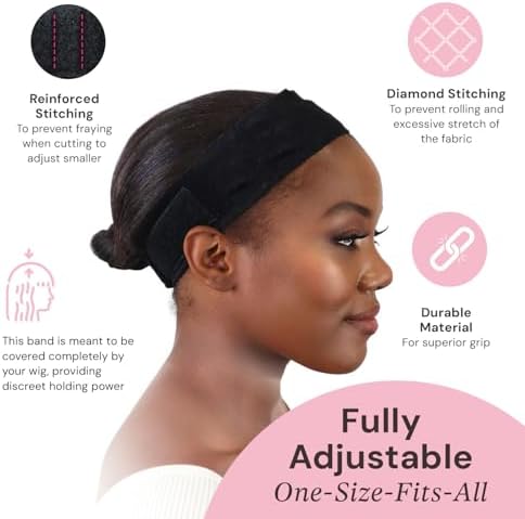 Milano Collection No-Slip Wig Grip Band Original WiGrip Comfort Band for Women Tension-Free Glueless Wig Installs Black One Size Fit All (Pack of 1) - Image 4