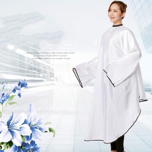 Hairdressing Cape Pongee Dyeing Tools with Sleeves, Waterproof Polyester - Image 3