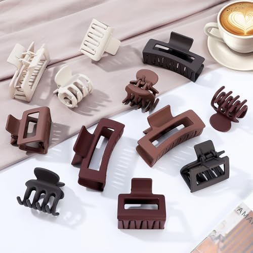 SMKSL 12 Pcs Hair Claw Clips for Women & Girls 3 Styles Hair Accessories - Image 3