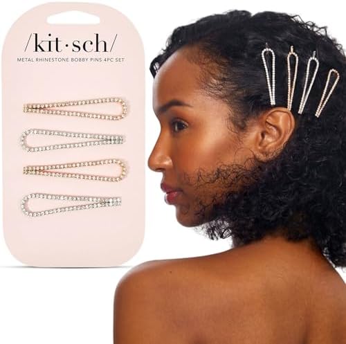 Kitsch Rhinestone Silver and Gold Hair Accessories for Women - 4pcs by Kitsch