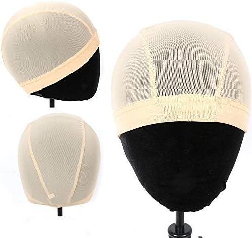 ZQIAN BEAUTY Mesh Dome Caps For Wig 6 Pcs Stretchable Beige Mesh Dome Wig Cap Breathable Spandex Wig Caps For Making Wigs (6 Pcs, Beige, M) - Image 2