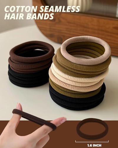 Hair Accessories Kit with 18 Stain Scrunchies for Women(S/M/L), 20 No Damage Seamless Hair ties, 100 Bobby Pins, Travel Organizer Box & Gift Pouch(6 Neutral Colors) - Image 5
