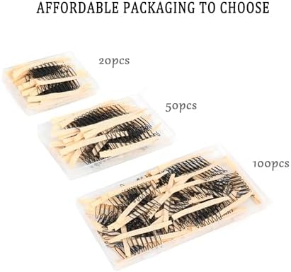 20 Pieces Wig Combs Wig Clips Wig Combs to Secure Wig 7-teeth Wig Accessories Tools For Making Wig Caps Wig Comb (Beige,20 Pcs)) - Image 4