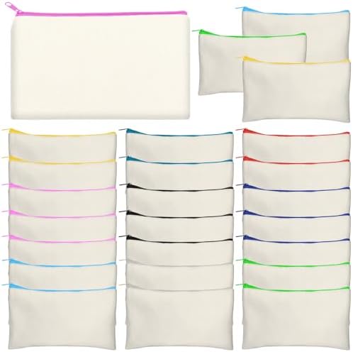 Legigo Blank Canvas Bags Zipper Pouch Makeup Bags Pencil Pouch Bulk by Legigo