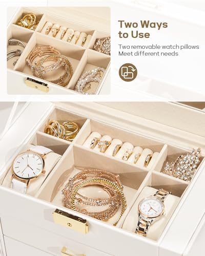 Homde Large Jewelry Box for Women: 5-Layer Organizer with Lock for Dresser - Image 4