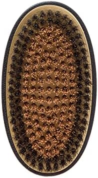 RED Premium Boar Bristles Pocket Wave Brush for Men - Medium Hard Curved Palm Brush - Image 3