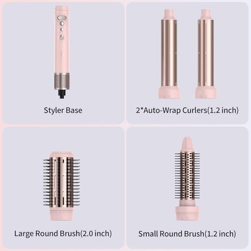 Rotating Hair Dryer Blow Brush, Multi Hot Air Styler Wrap, 105,000 RPM High-Speed Volumizing Spinning Blow Dryer Brush with Auto Curlers, Dry & Smooth & Curl & Volumize All in One - Image 7
