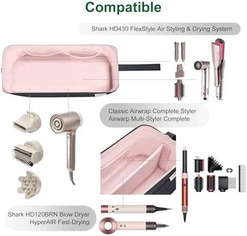 KarSyon Dyson Airwrap Travel Case for Hair Dryer Shark Flex Style - Image 6