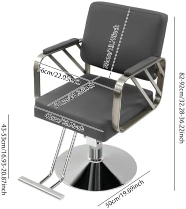 Hair Salon Chair Styling, Hydraulic Pump Barber Chair, 360° Swivel Beauty Barbering Chair for Hair Stylist Women Man, Adjustable Height Pro Stylist Chairs Beauty Salon Equipment - Image 3