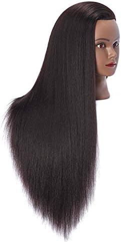 Mannequin Head Synthetic Hair Hairdresser 26-28 inch - Image 2
