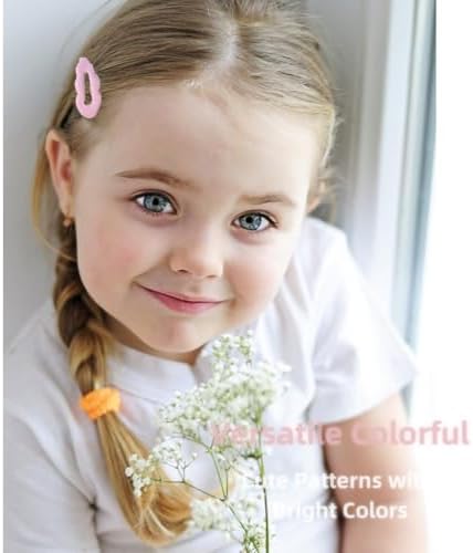 56 pcs Girl Hair Clips Cute Clips for Toddler Girls Hair Accessories for Kids Rabbit/Flower/Bow Colorful Patterns - Image 7