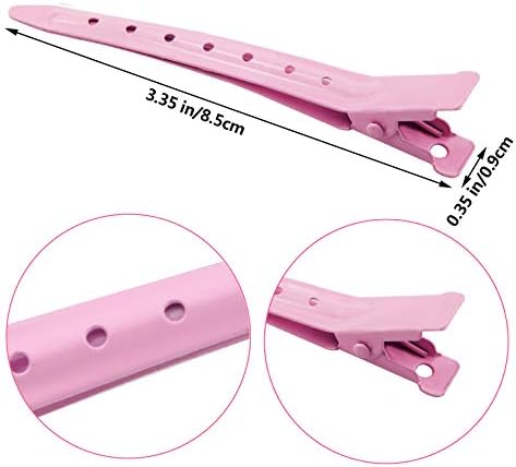 Bantoye 24 Packs Duck Bill Clips 3.35 Inch Metal Alligator Clip, Pink - Image 2