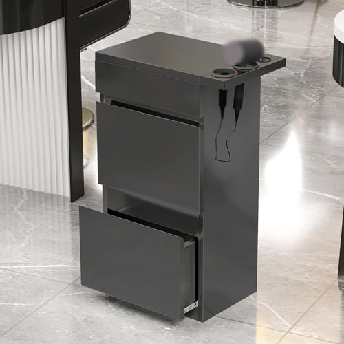 Stainless steel Beauty Salon Storage Cabinet, 3 Drawers Barber Salon Station for Hair Stylist, Barber Salon Station Styling Station Equipment, Barber Shop Beauty Spa Tattoo Tool Storage Cabinet by Unknown