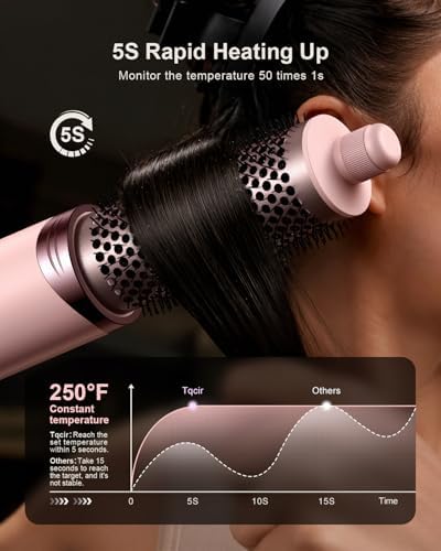 Tqcir 8 in 1 Hot Air Styler, Powerful Hair Dryer Brush with AutoWrap Curler - Image 5