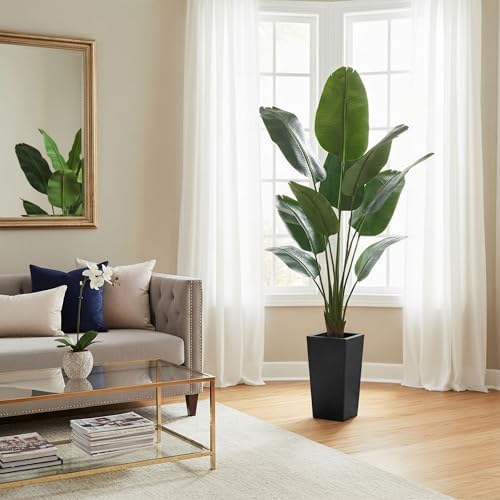 Aveyas 6ft Artificial Bird of Paradise Tree for Home Decor, 6 ft Faux Floor Plant Fake Silk Banana Leaf Tropical Trees with Pot for Indoor Outdoor House Living Room (6 feet Tall Including Raised Pot) - Image 3