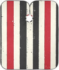 ALAZA Vintage Red White Black Stripes Barber Cape for Men Women, Waterproof Haircut Apron Beard Shaving Bib Hair Cutting Cloth 55 x 65 Inch by ALAZA