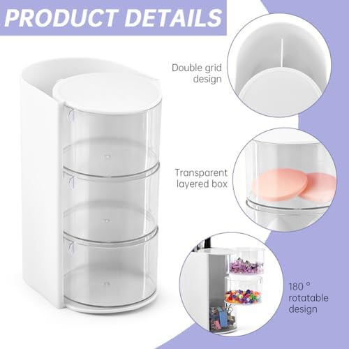 3-Layer Hair Accessories Organizer with Hair Brush Holder - Image 5