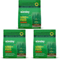 Sunday Heat Tolerant Seed + Feed - 3-in-1 Grass Seed, Fertilizer, & Soil Conditioner - Strengthens Lawns Against Heat & Drought - Covers 1,500 sq. ft. - 10lbs (Pack of 3) by SundayYardandGarden