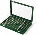 Frebeauty 100 Slots Ring Organizer Tray,Velvet Ring Box with Clear Lid by Frebeauty