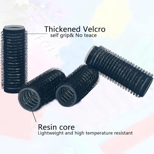 36PCS Self Grip Small Hair Curlers Heatless Roller Hair Curlers Pro Salon Hairdressing Curler DIY Curly Hairstyle Hair Rollers Tools Rat Tail Comb for Women Medium Short Hair(0.8x2.4in-black) - Image 3
