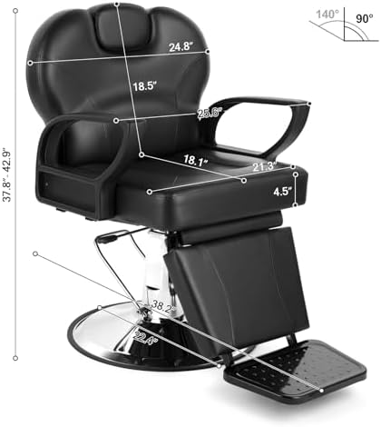 Artist hand Barber Chair Reclining Salon Chairs for Hair Stylist - Image 2