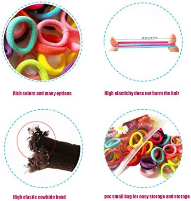 100 Pcs Baby Hair Ties, Cotton Ponytail Holders, No Damage Elastics - Image 4