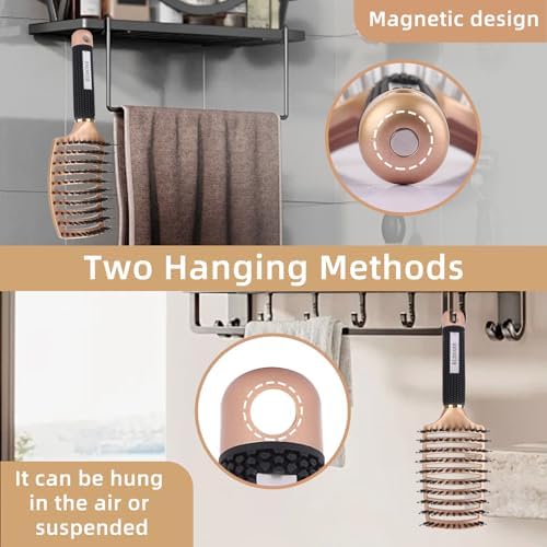 Detangler Brush for Wet and Dry Hair - Painless Hair Brush for Detangling Knots, Smoothing and Styling, for Adults and Kids, Gentle on Curly/Thick Hair (Golden) - Image 4