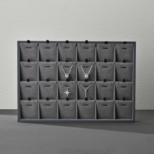 24 Grid Removable Insert Jewelry Necklace Display Tray - Image 3
