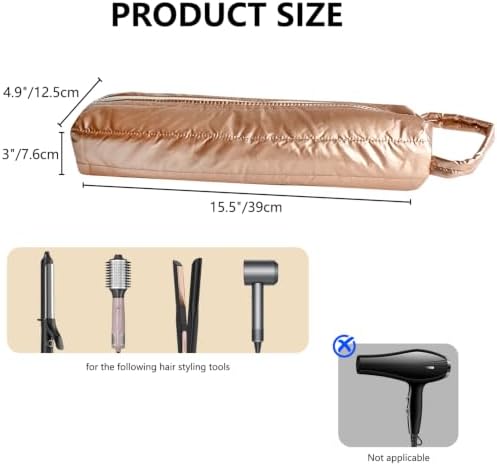 Hair Tools Travel Bag Portable Hair Tools Organizer Bag-Gold - Image 2