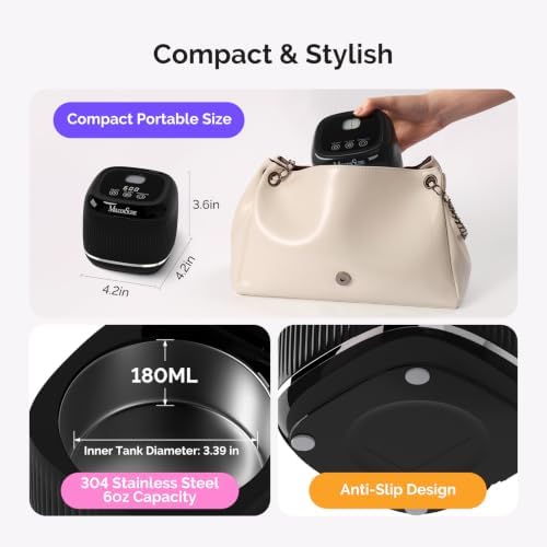 MelodySusie 2 in 1 Nail Tool Cleaning Machine for Nail Tools DL-160 Black - Image 3