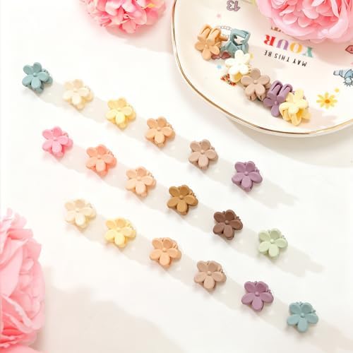 96pcs Mini Flower Hair Clips for Kids Cute Mini Claw Clips Hair Pins Colorful Small Hair Accessories for Girls Women Teens Kids Toddlers Children in Organizer Box - Image 3