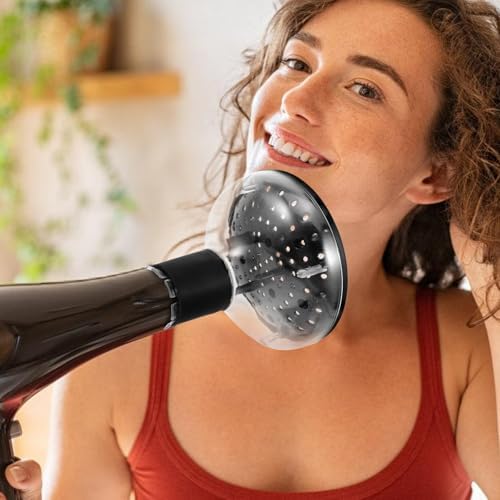 Hair Dryer Diffuser Attachment Cover for Curly Hair, Black PC Hood - Image 5