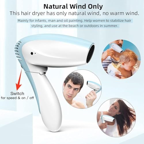 Cordless Hair Dryer - Cool Wind Battery Operated Blow Dryer - Image 3
