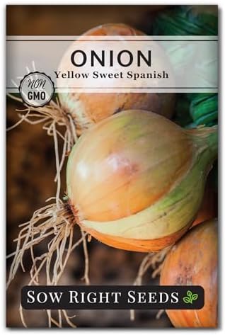 Sow Right Seeds - Yellow Sweet Spanish Onion Seed for Planting Vegetables by SowRightSeeds