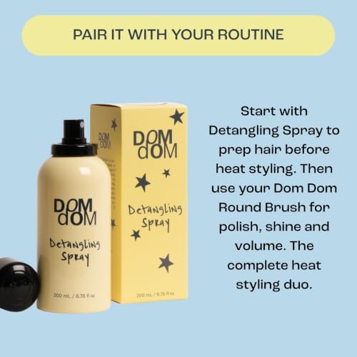 Dom Dom Round Hair Brush, Boar & Nylon Bristles for Blowouts, Large 2.5in - Image 6