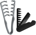 2 Pack Texture Styling Comb, Wide Tooth Volumizing, ABS, Black Grey by Qjaiune