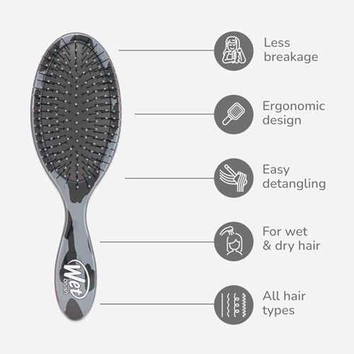 Wet Brush Original Detangler Hair Brush, Dark Gray Leopard (Safari), Ultra-Soft IntelliFlex Bristles, Detangling Bristles Glide Through Tangles (Wet & Dry Hair), Women & Men - Image 4