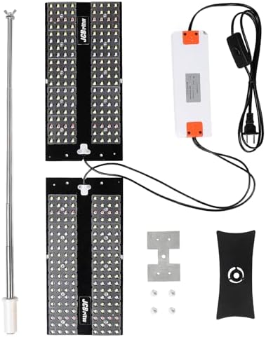 JCBritw 200W LED Grow Light on Stand for Indoor Plants, Desktop Plant Growing Lamp Full Spectrum with UV IR, 90 Degree Lens Tabletop Plant Light for Seed Starting, Seedlings, Veg, Fruits and Flower - Image 4