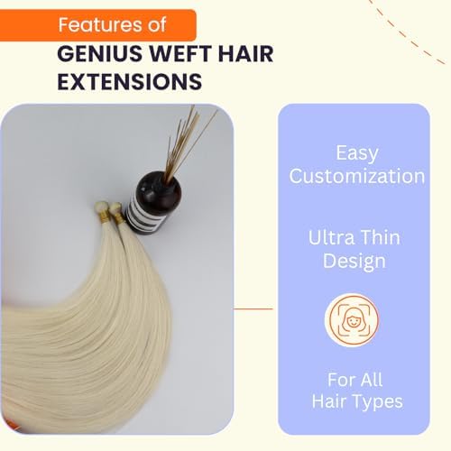 Full Shine Genius Weft Hair Extensions Human Hair for Women 18 Inch 100g - Image 3
