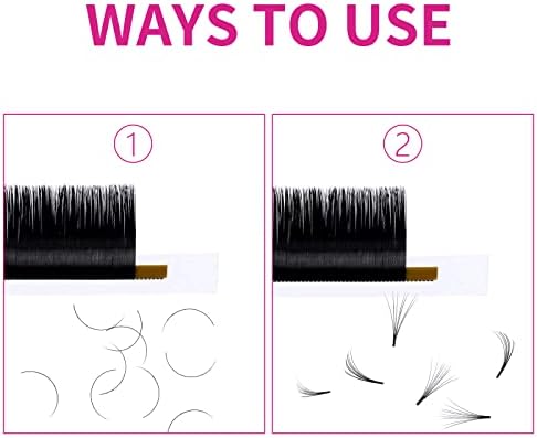 Lash Extensions Regular Volume Lash Mixed Tray 0.03 D Curl 9-17mm Premium Mink Silk Volume Eyelash Extensions Soft Matte Black Salon Use.(0.03-D, 9-17mm Mix) - Image 4