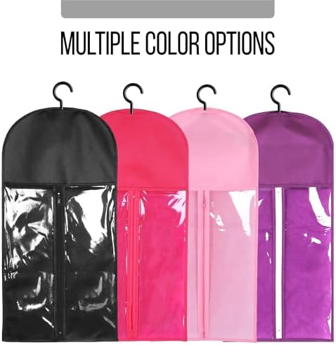 3PCS Hair Extension Holder Wig Storage Bags with Hanger Wig Holder for Multiple Wigs Hanger Dust-proof Storage Organizer with Hook Hair Extensions, wigs & accessories (Black) - Image 6