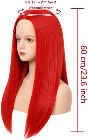 5pcs Red Girls Princess Costume Cosplay Wig for Halloween JZ064 - Image 4